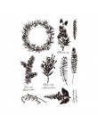 Kwiaty retro liście pieczęć transparentne wyraźne znaczki silikonowa pieczątka do album na zdjęcia diy do scrapbookingu szablon 