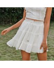 Simplee casualowa polka dot mini spódniczka damska wysoka talia linia koreański frędzelek różowa spódnica letnia Sexy wzburzyć p