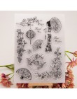 Japoński wiśniowy Kimono przezroczysty arkusz pieczątek przylgnięcie Scrapbooking Album fotograficzny PaperCard DIY Craft