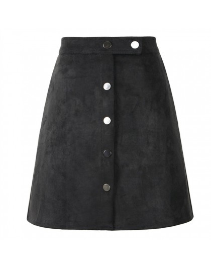 Neophil 2020 lato kobiety Suede przycisk Mini styl Vintage linia spódnice wysokiej talii czarna owijka panie krótka spódniczka T