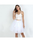 7 warstwowe 50cm Tutu tiulowe spódnice damskie wysokiej talii huśtawka Dolly suknia podkoszulek Mesh lato spódnica trzy czwarte 