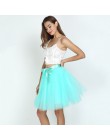 7 warstwowe 50cm Tutu tiulowe spódnice damskie wysokiej talii huśtawka Dolly suknia podkoszulek Mesh lato spódnica trzy czwarte 
