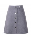 Neophil 2020 lato kobiety Suede przycisk Mini styl Vintage linia spódnice wysokiej talii czarna owijka panie krótka spódniczka T