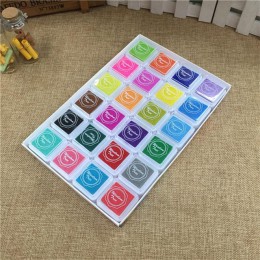 24 sztuk/zestaw kolorowe Inkpad dzieci DIY odcisków palców malowanie błoto domowe rocznika rzemiosła odcisk atramentowy akcesori