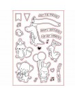 4*6inch ME słonie króliki Piggy Monkey Tiger Lion Transparent Stamp wyczyść znaczki dla DIY papier do scrapbookingu robienie kar