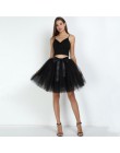 7 warstwowe 50cm Tutu tiulowe spódnice damskie wysokiej talii huśtawka Dolly suknia podkoszulek Mesh lato spódnica trzy czwarte 