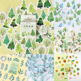 45 sztuk/pudło GreenTree naklejki las papier samoprzylepny samoprzylepna naklejka dla dzieci diy wystrój Scrapbooking Diary albu