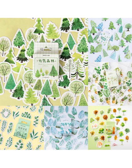 45 sztuk/pudło GreenTree naklejki las papier samoprzylepny samoprzylepna naklejka dla dzieci diy wystrój Scrapbooking Diary albu