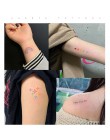 Naklejki z tatuażami 30 arkuszy/partia naklejki Kawaii w stylu koreańskim Ins kwiaty tęczowe naklejki z tatuażami naklejki dekor