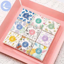 YUEGUANGXIA 40 sztuk/pudło słodkie cukierki Kawaii pamiętnik ręcznie papier samoprzylepny płatek japonia naklejki Scrapbooking p