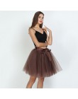 7 warstwowe 50cm Tutu tiulowe spódnice damskie wysokiej talii huśtawka Dolly suknia podkoszulek Mesh lato spódnica trzy czwarte 