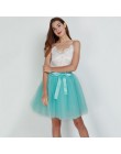 7 warstwowe 50cm Tutu tiulowe spódnice damskie wysokiej talii huśtawka Dolly suknia podkoszulek Mesh lato spódnica trzy czwarte 