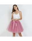 7 warstwowe 50cm Tutu tiulowe spódnice damskie wysokiej talii huśtawka Dolly suknia podkoszulek Mesh lato spódnica trzy czwarte 