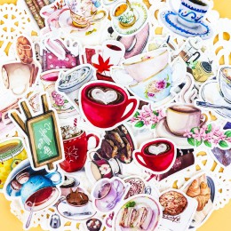 38 sztuk kreatywny śliczne Self-made wykwintne pić naklejki kawy scrapbooking Cartoon naklejki papierowe/wodoodporne piśmienne d
