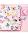 45 sztuk/paczka piękny motyl naklejki na etykiety zestaw dekoracyjne papiernicze naklejki kunsztowne Scrapbooking Diy pamiętnik 