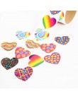 Jedna rolka kreatywna taśma samoprzylepna z 100 szt. Kolorowe naklejki w kształcie serca dla dzieci wielki prezent moda papierni