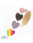 Jedna rolka kreatywna taśma samoprzylepna z 100 szt. Kolorowe naklejki w kształcie serca dla dzieci wielki prezent moda papierni