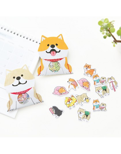 30 sztuk/paczka uroczy pies shiba inu Akita Husky naklejki na etykiety dekoracyjne naklejki papiernicze Scrapbooking DIY pamiętn