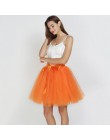 7 warstwowe 50cm Tutu tiulowe spódnice damskie wysokiej talii huśtawka Dolly suknia podkoszulek Mesh lato spódnica trzy czwarte 