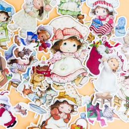 16 sztuk kreatywny śliczne Self-made śliczne scrapbooking childbaby bajka kreskówka naklejki papierowe/wodoodporna biurowe nakle