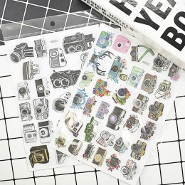 1 arkusz śliczne naklejki papiernicze Kawaii aparaty naklejka dekoracyjna Bullet Journal naklejka dla dzieci dziewczyny Diy Scra