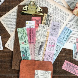 Vintage bilet naklejki Retro Washi taśma papier samoprzylepny samoprzylepna naklejka dla dzieci diy wystrój Scrapbooking Diary a