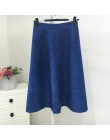 Neophil kobiety Suede spódnica midi z wysokim stanem 2020 lato w stylu Vintage elastyczna damska linia czarna zielona Flare modn