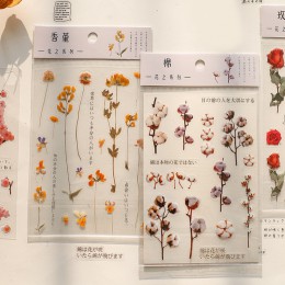 1 pc śliczne naklejki z kwiatami przezroczyste naklejki dla zwierząt dekoracja roślin koreański naklejki Scrapbooking Bullet Jou