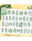 45 sztuk/pudło zielone liście naklejki śliczne roślin Bullet Journal dekoracyjna naklejka dla dzieci DIY pamiętnik Scrapbooking 