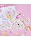 Kawaii naklejki z kotami śliczne naklejki kryształowe akrylowe naklejki dekoracyjne dla dzieci DIY pamiętnik Scrapbooking biurow