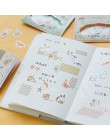 45 sztuk/paczka Kawaii artykuły papiernicze zestaw naklejek śliczne do scrapbookingu ze zwierzętami pamiętnik Album Diy Craft Pl