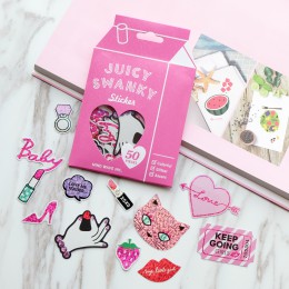 50 sztuk/1 paczka Kawaii jednorożec kot LaserTravel terminarz planer dekoracyjne naklejki na telefon scrapbooking, rzemiosło pap