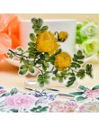 15 sztuk kolor wody Retro kwiat naklejki planowanie Scrapbooking DIY Notebook chryzantemy naklejki/Gilrs romantyczna róża naklej