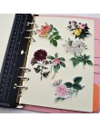 15 sztuk kolor wody Retro kwiat naklejki planowanie Scrapbooking DIY Notebook chryzantemy naklejki/Gilrs romantyczna róża naklej