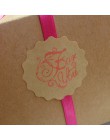 102 sztuk w kształcie kwiatu papier typu kraft naklejki Scrapbooking etykiety, DIY samoprzylepne naklejki na prezent Dia.3.9cm