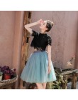 5 warstw 60cm księżniczka Midi spódnica z tiulu plisowane spódnice Tutu do tańca kobiet halka Lolita Jupe Saia faldas Party Puff