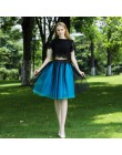 5 warstw 60cm Midi spódnica z tiulu księżniczka kobiet dorosłych Tutu modna odzież Faldas Saia Femininas Jupe lato styl