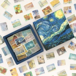 200 sztuk/paczka impresjonistów serii Box Bullet Journal dekoracyjne naklejki papiernicze Scrapbooking DIY Diary Album Stick