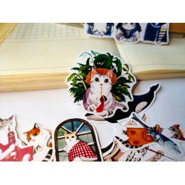 26 sztuk słodki kociak wygodne życie dekoracji papeterii naklejki diy pamiętnik scrapbooking naklejki etykiety materiały piśmien