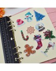 33 szt. Akwarela nowy rok świąteczne naklejki na prezent zimowy bałwanek notatnik terminarz Scrapbooking autocollant naklejki na