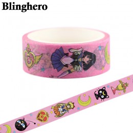 CA336 Sailor Moon kawaii taśma klejąca Washi taśma DIY naklejka dekoracyjna Scrapbooking pamiętnik taśma maskująca papiernicze n