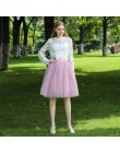 5 warstw 60cm Midi spódnica z tiulu księżniczka kobiet dorosłych Tutu modna odzież Faldas Saia Femininas Jupe lato styl