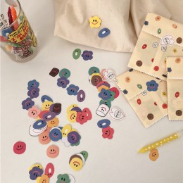 110 sztuk/paczka śliczne cukierki kolor Smiley naklejki Super Multi pieczęć do naklejenia Student Diy materiał szkoła dekoracja 