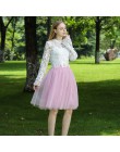 5 warstw 60cm księżniczka Midi spódnica z tiulu plisowane spódnice Tutu do tańca kobiet halka Lolita Jupe Saia faldas Party Puff
