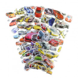 10 sztuk kreatywnych Cartoon samochodów Bubble naklejki śliczne 3D pcv telefon komórkowy dekoracja albumu naklejki na prezent dz