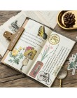 60 sztuk/paczka Retro wrażenie motyl rośliny dekoracyjne naklejki papiernicze Scrapbooking Diy pamiętnik Album Stick Label