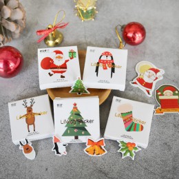 48 sztuk/paczka Christmas Holiday Santa Claus naklejki papierowe pamiętnik Scrapbooking etykieta na pakowanie prezentów, Bullet 