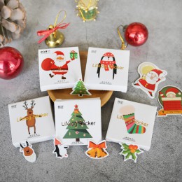 48 sztuk/paczka Christmas Holiday Santa Claus naklejki papierowe pamiętnik Scrapbooking etykieta na pakowanie prezentów, Bullet 