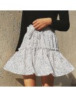 Affogatoo casualowa polka dot wzburzyć letnia różowa spódnica kobiety linia wysokiej talii plisowana, krótka spódnica kwiatowy p