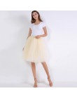 5 warstw 60cm księżniczka Midi spódnica z tiulu plisowane spódnice Tutu do tańca kobiet halka Lolita Jupe Saia faldas Party Puff